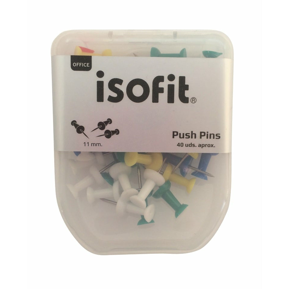 Push pins isofit designe 11mm cj/plast 40unid