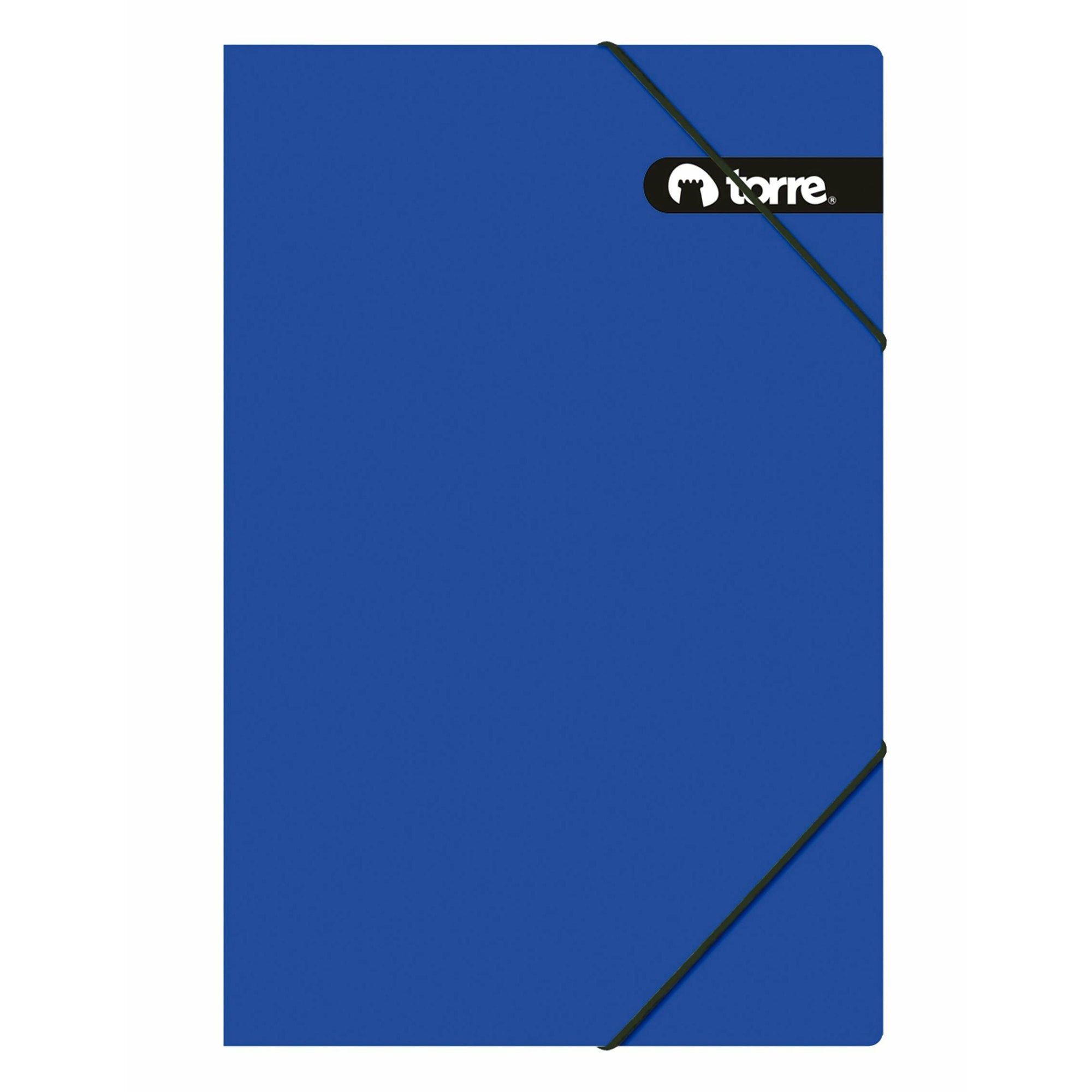Carpeta oficio cartera c/elastico azul torre