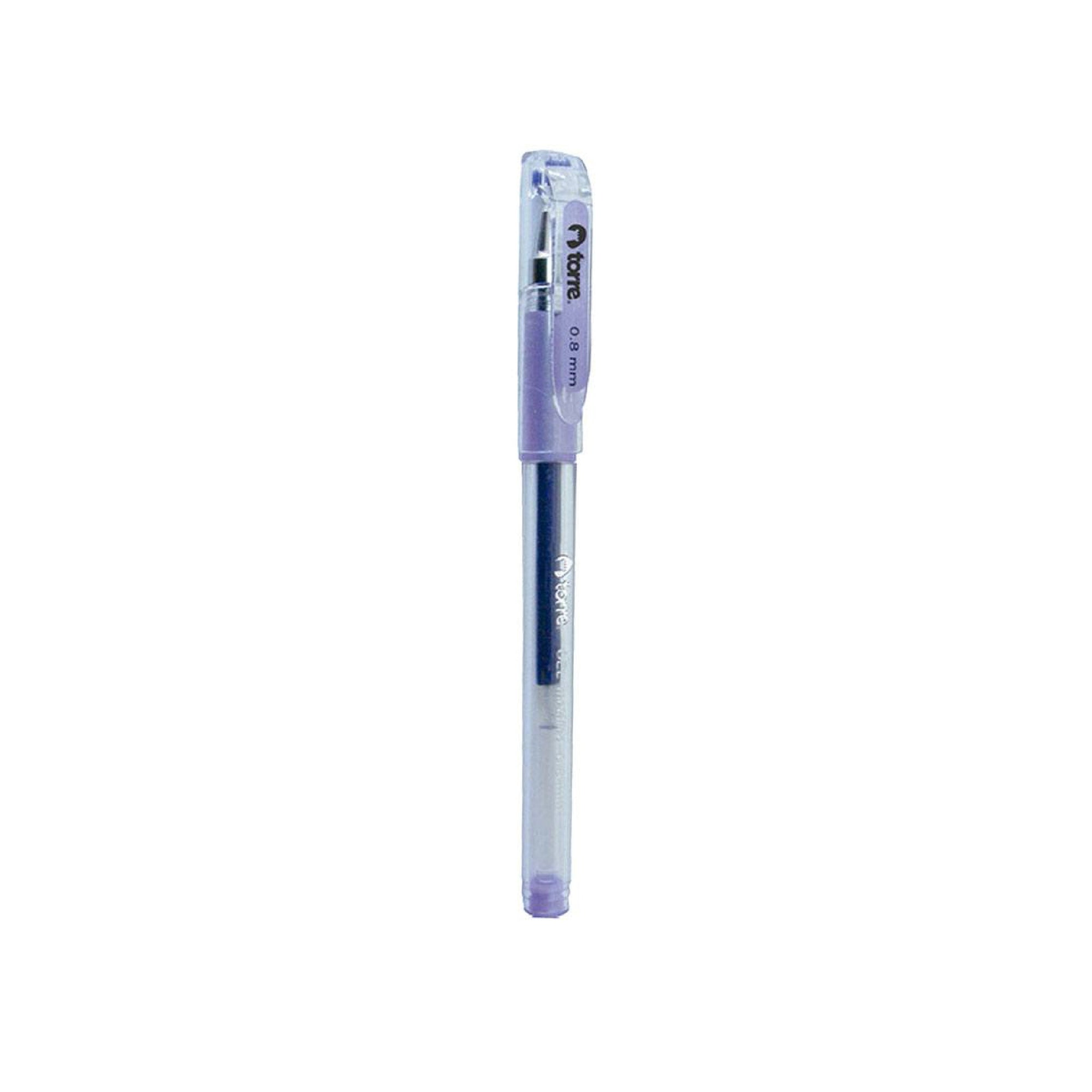 Lápiz gel torre metálico 0,8mm violeta